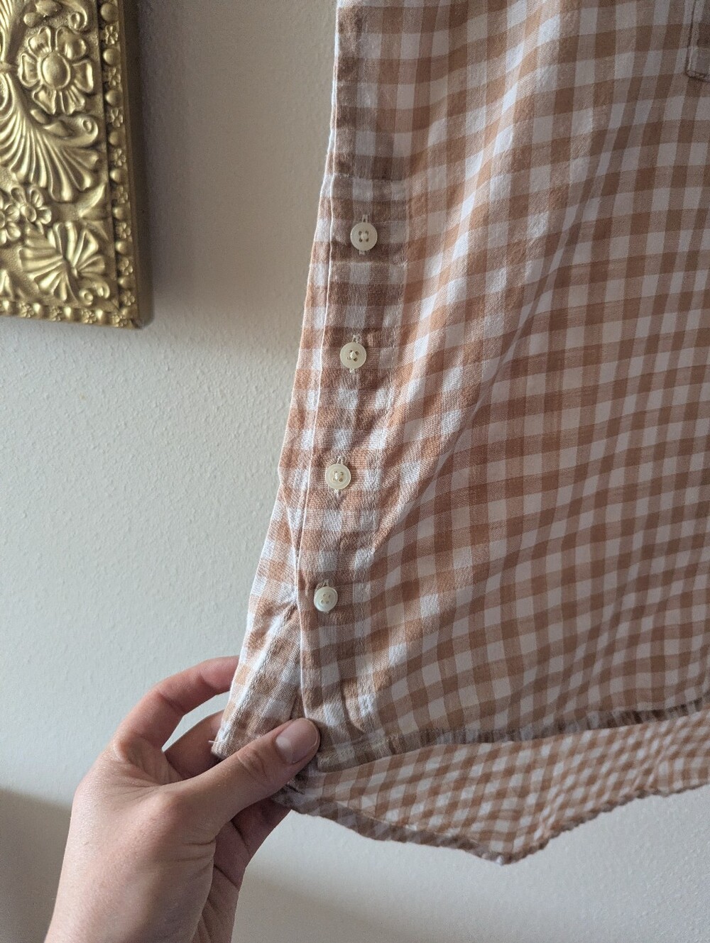 Oversized Madewell Gingham Top - Picture 4 of 8